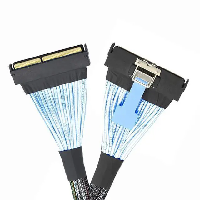 Main image of PCI-E 5.0 PCIE6.0 Mini Cool Edge IO MCIO SFF-TA-1016 STR PCI-E 16x 124Pin Male to MCIO 124Pin Male Extender Cable 50cm with Pull Tab