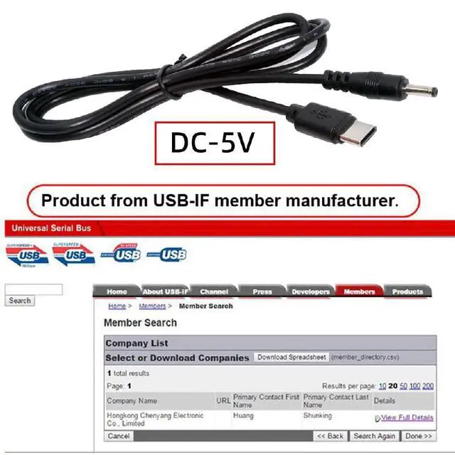 Alt view image 6 of 7 - USB-C 5.1K Resistor Type C Input to 5V DC 3.5 * 1.3mm Output Power Charge Cable 100cm for DC5V Desk Lamp Fan Camera