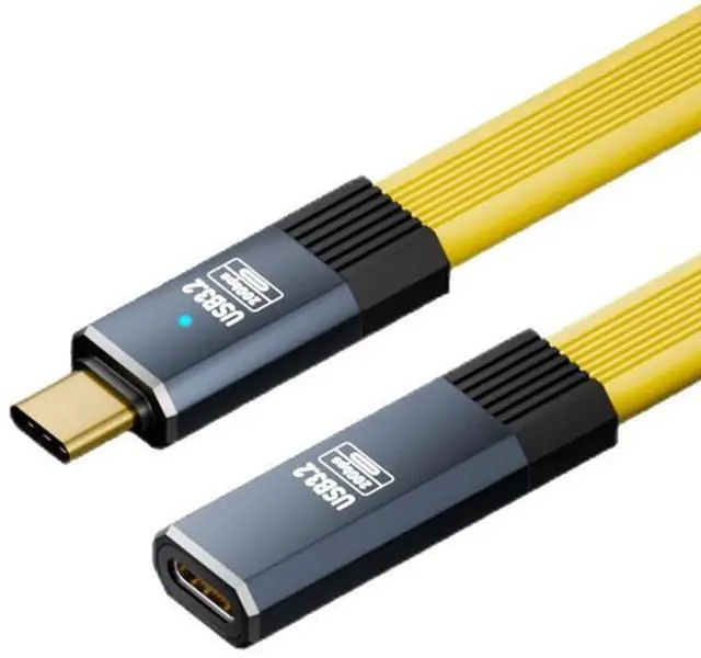Main image of USB4 Male to Female Extension Cable 20Gbps Flat Slim FPC Cable with 100W and 8K 5K USB4.0 Type-C Compatible with Thunderbolt3/4 (50cm)