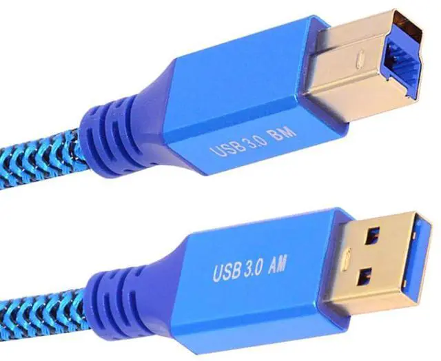 Main image of USB 3.0 Type-A Male to USB3.0 Type-B Male Cable Extension Blue 5Gbps for Disk SSD Camera Data 60cm