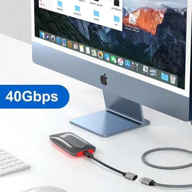 Alt view image 7 of 7 - USB4 Extension Cable Male to Female 40Gbps with 100W Charging and 8K@60Hz Compatible with Thunderbolt3/4