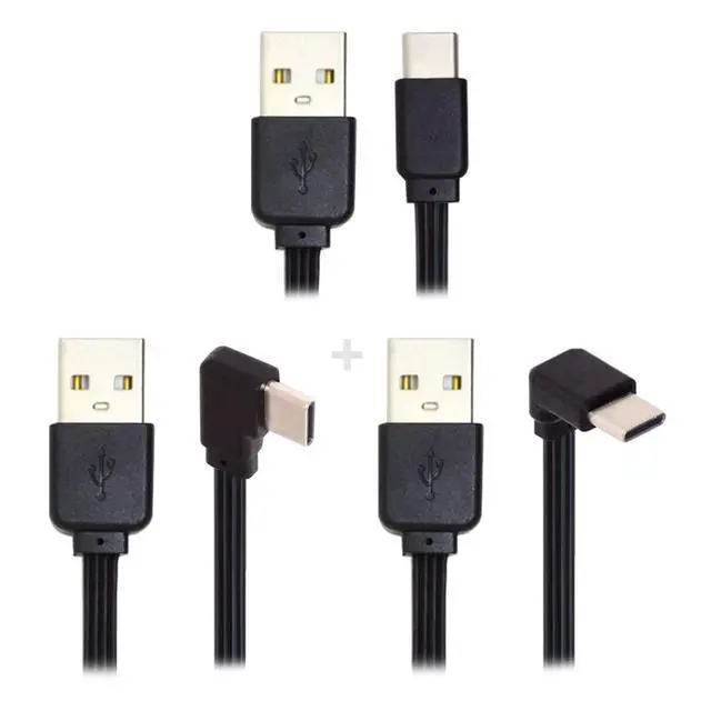 Alt view image 5 of 7 - 3pcs/lot 13cm USB 2.0 Type-A Male to USB-C Type-C Male Angled Data Flat Slim FPC Cable for FPV & Disk & Phone