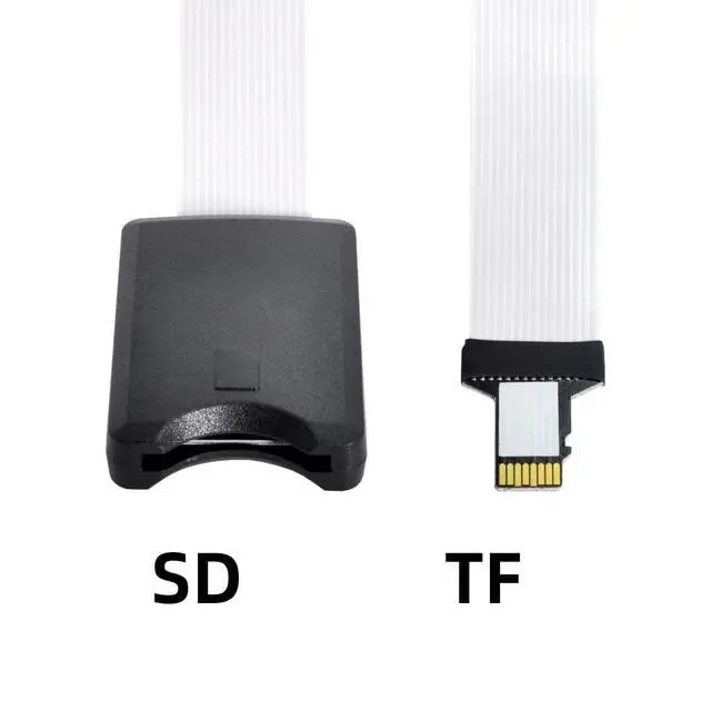 Alt view image 4 of 6 - Micro-SD TF Memory Card Kit Male to SD Female Extension Soft Flat FPC Cable Extender 25cm