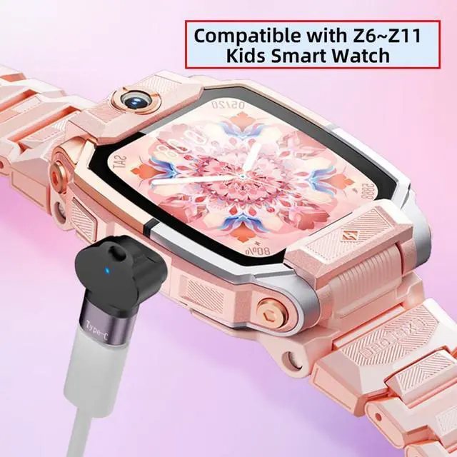 Alt view image 5 of 7 - 2pcs/lot Vertical USB Type-C to 2-Pin Magnetic Smart Watch Charging Adapter Compatible with IMOO Z6 Z6S Z6Pro Z7 Z7A Z7S Z8 Z8A Z9 Z10 Z11