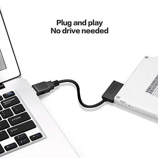 Alt view image 2 of 7 - USB 3.0 to 7+6 13pin Slimline Sata Adapter Cable for Laptop Cd DVD ROM Optical Drive