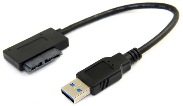 Main image of USB 3.0 to 7+6 13pin Slimline Sata Adapter Cable for Laptop Cd DVD ROM Optical Drive
