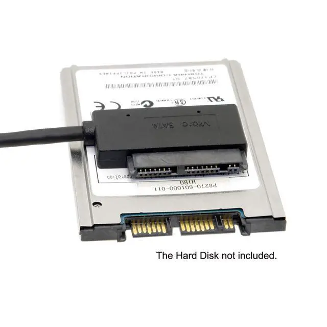 Alt view image 6 of 7 - USB 3.0 to Micro SATA 7+9 16 Pin 1.8" 90 Degree Angled Hard Disk Driver SSD Adapter Cable 10cm