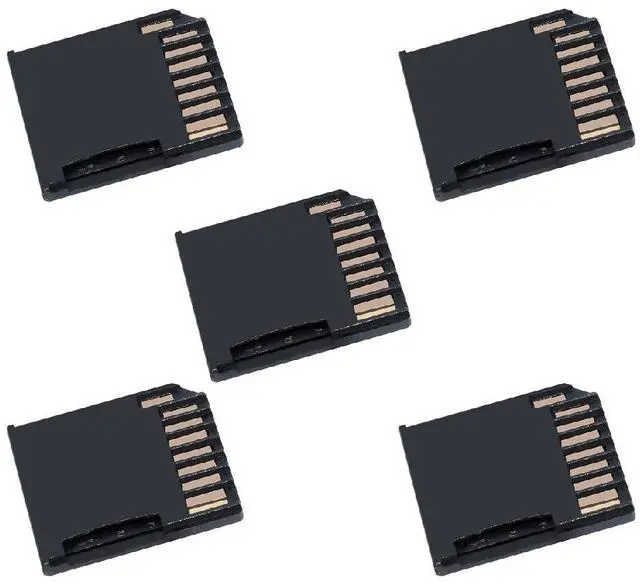 Main image of 5PCS Micro SD TF T-Flash Memory Card to SD Card Socket Low Profile Short Body Adapter for Extra Storage Mac Laptop