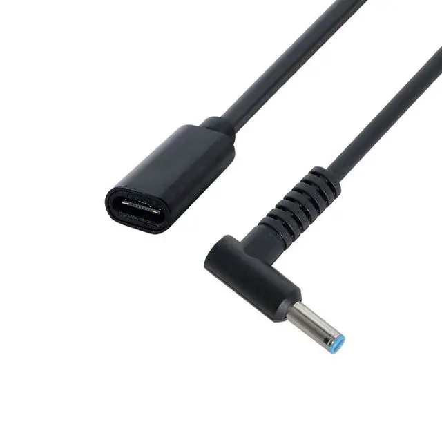 Alt view image 4 of 7 - Type C USB-C Female Input to DC 4.5x3.0mm Power PD Charge Cable fit for HP Laptop 18-20V