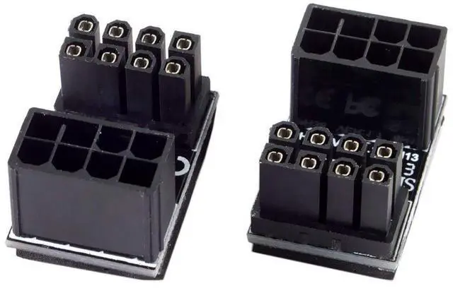 Main image of ATX 8Pin Female to 8pin Male 180 Degree AngledPower Adapter for Desktops Graphics Card