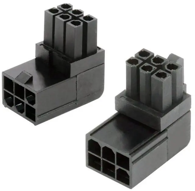 Main image of 2pcs/lot ATX 6Pin Male to Female Power Header Adapter 90 Degree Up Down Angled for GPU Graphics Card