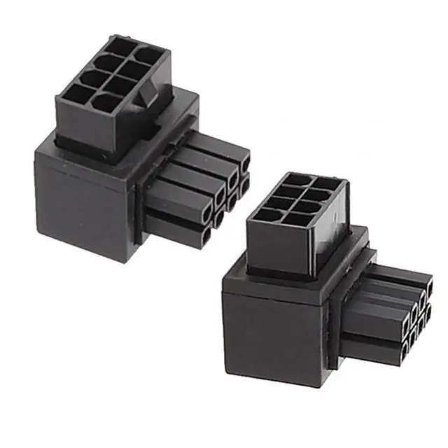 Main image of 2pcs/lot 90 Degree Up Down Angled ATX 8P EPS Male to Female Power Header Adapter for CPU 12V