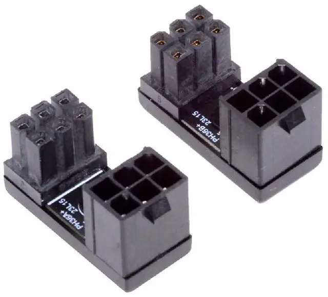 Main image of ATX 6Pin Female to 6pin Male 180 Degree Angled Power Adapter for Desktops Graphics Card