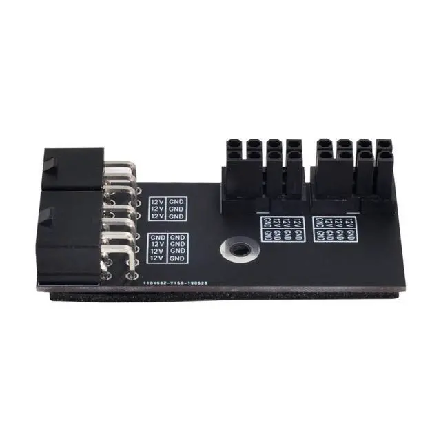 Alt view image 2 of 6 - Dual ATX 8Pin Female to 6+8pin Male 180 Degree Right Angled Power Adapter for NVIDIA 3080 3090 Graphics Card GPU