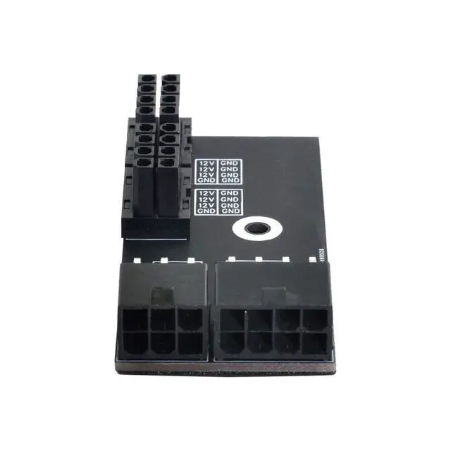 Alt view image 4 of 6 - Dual ATX 8Pin Female to 6+8pin Male 180 Degree Right Angled Power Adapter for NVIDIA 3080 3090 Graphics Card GPU