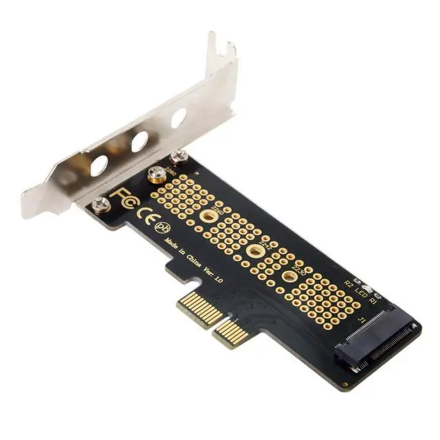 Alt view image 3 of 7 - Low Profile PCI-E 3.0 x4 Lane to M.2 NGFF M-Key SSD Nvme AHCI PCI Express Adapter Card