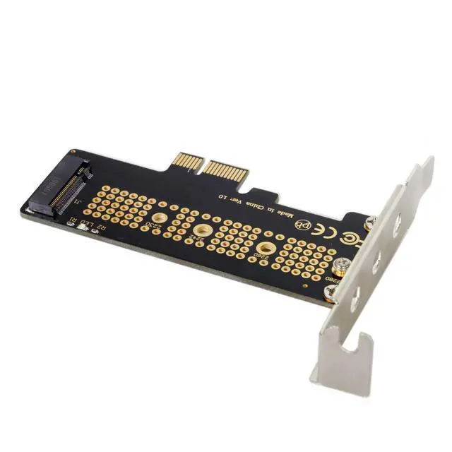 Alt view image 5 of 7 - Low Profile PCI-E 3.0 x4 Lane to M.2 NGFF M-Key SSD Nvme AHCI PCI Express Adapter Card