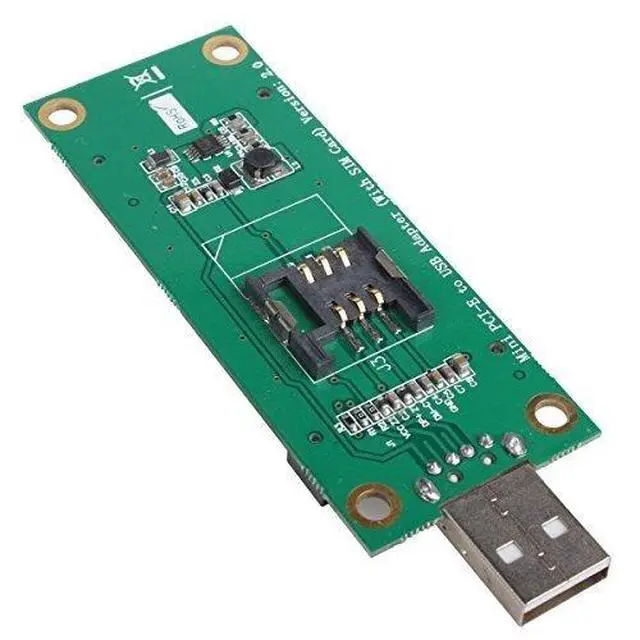 Alt view image 4 of 7 - Mini PCI-E WWAN to USB Adapter Card with SIM Card Slot Module Testing Tools LTE Card