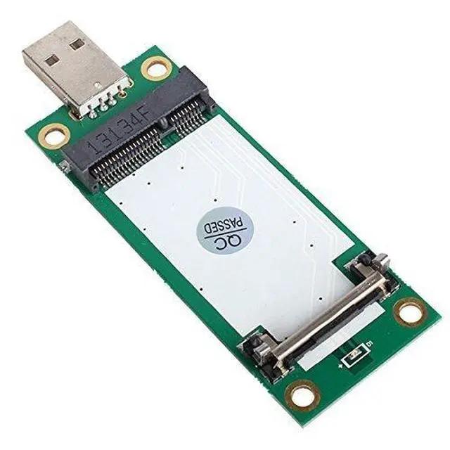 Alt view image 5 of 7 - Mini PCI-E WWAN to USB Adapter Card with SIM Card Slot Module Testing Tools LTE Card