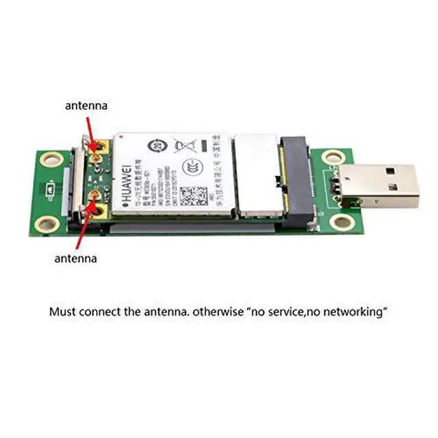 Alt view image 7 of 7 - Mini PCI-E WWAN to USB Adapter Card with SIM Card Slot Module Testing Tools LTE Card