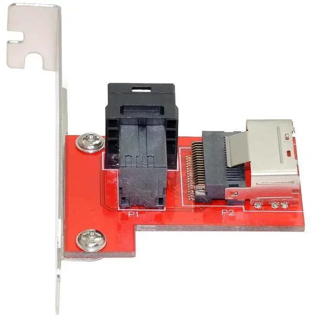 Main image of PCI-Express 4.0 Mini SAS SFF-8087 to SAS HD SFF-8643 PCBA Female Adapter with Bracket