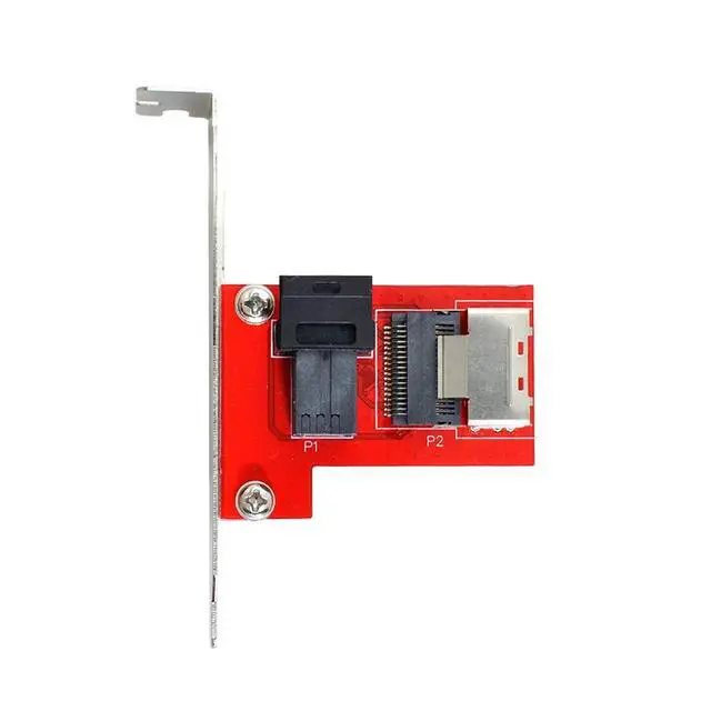 Alt view image 7 of 7 - PCI-Express 4.0 Mini SAS SFF-8087 to SAS HD SFF-8643 PCBA Female Adapter with Bracket