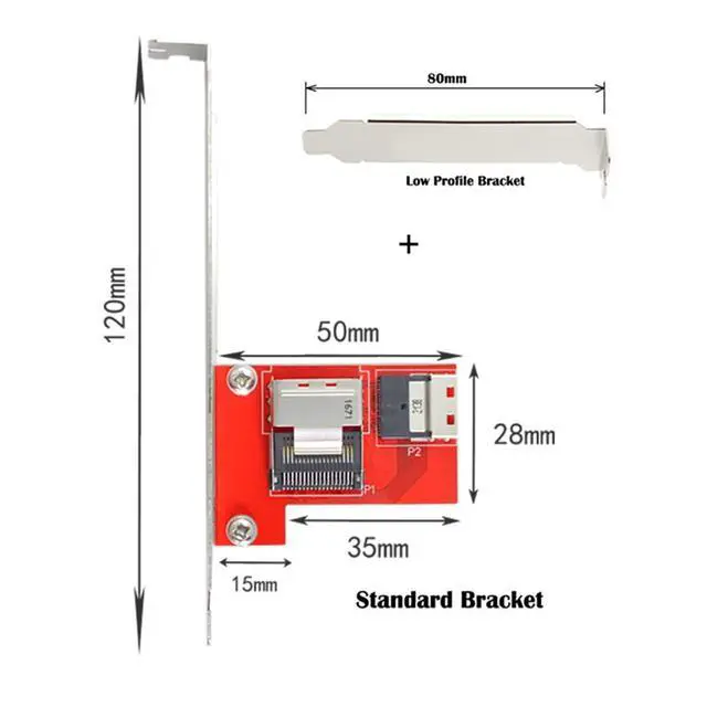 Alt view image 7 of 7 - PCI-Express 4.0 Slimline SAS SFF-8654 to Mini SAS SFF-8087 PCBA Female Adapter with Bracket