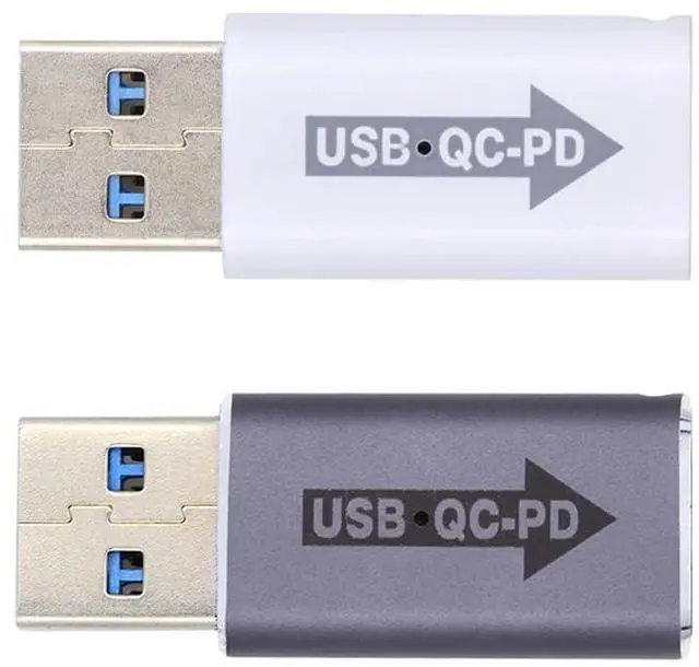 Main image of 2pcs/lot 5Gbps QC to PD USB 2.0 A Male to USB-C Type C Female Data Power Adapter for Laptop Tablet Phone