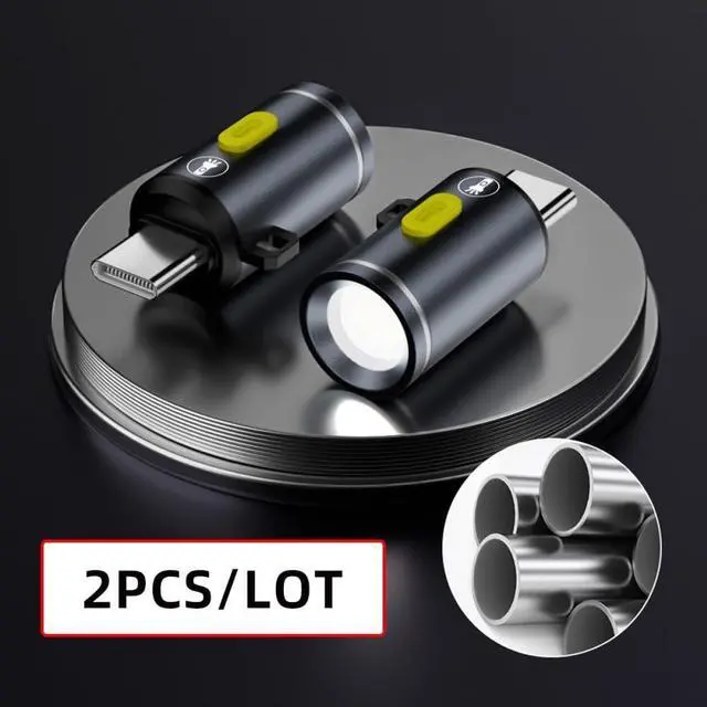 Alt view image 2 of 7 - 2pcs USB-C Atmosphere LED Lighting for Outdoors Walking Cycling Phone Laptop Charger Night Lamp 210 Lumens