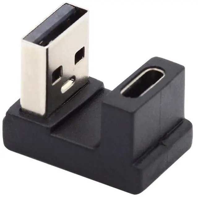 Main image of Up Opposite U Shape Back Angled Female USB-C Type C to A Male USB 3.0 Data Charge Adapter for Laptop Desktop