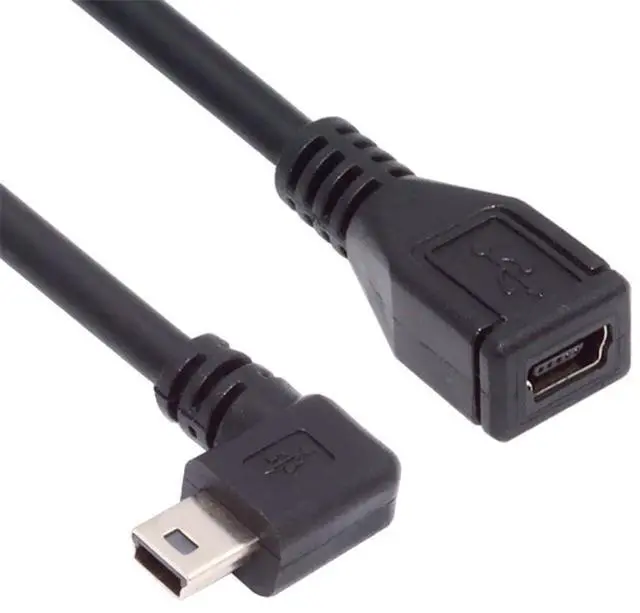 Main image of 90 Degree Right Angled Mini USB 5Pin Male to Female Extension Cable for GPS Camera 30cm