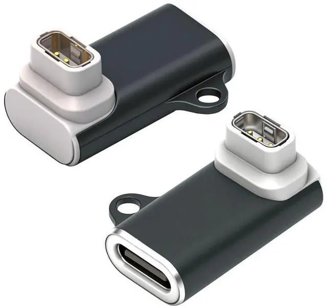 Main image of 2-Pack USB-C Female Smart Watch Charging Adapter to 3-Pin Compatible with Gaochi Pace Pro Watch Adapter (Gray)