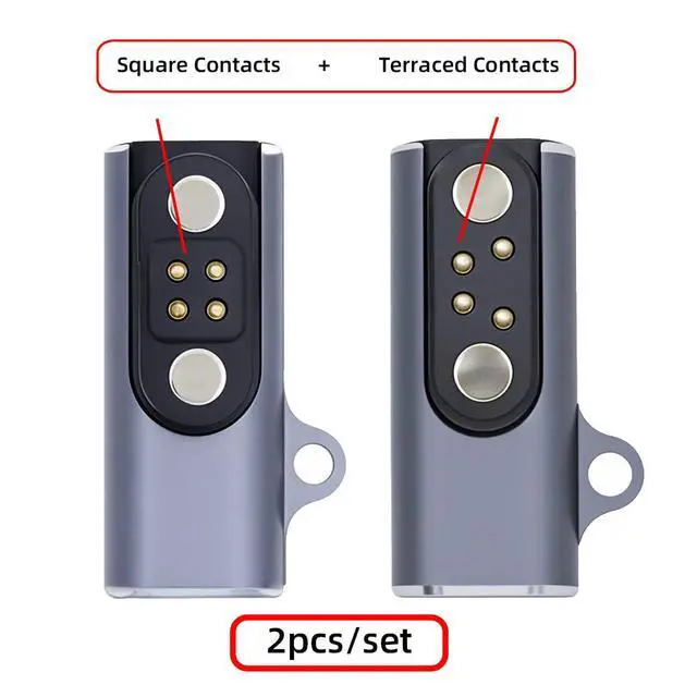 Alt view image 3 of 7 - 2-Pack USB-C Female to Pitch 2.5mm 4-pin Bone Conduction Headphone Adapter 5V (Square + trapezoidal Contacts)