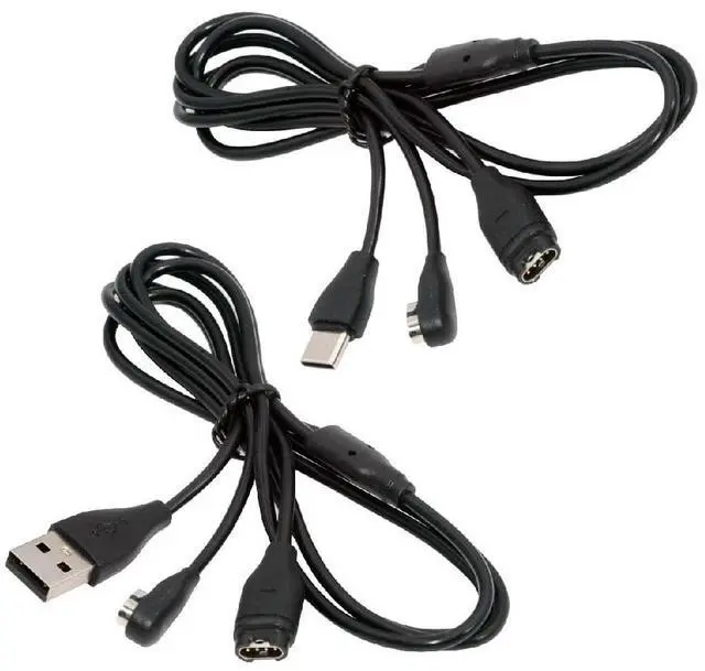Main image of 2pcs USB Magnetic Smart Watch Earphone Charging Cable Type-C & Type-A to 2Pin 4Pin Combo Compatible with Garmin Shokz