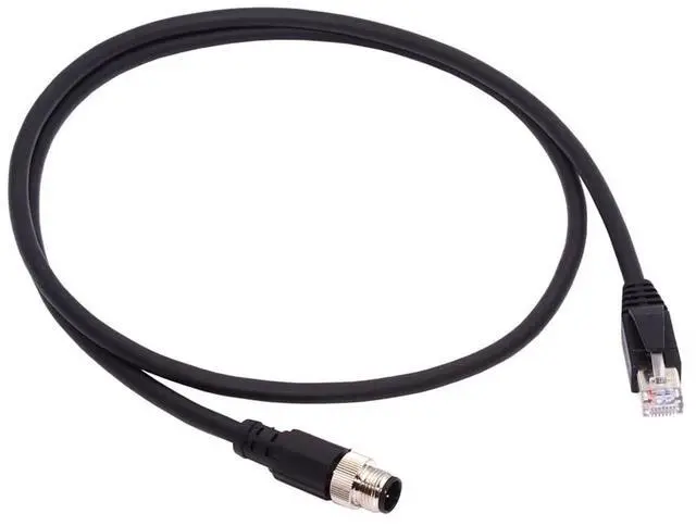 Main image of 4Pin Male M12 Type-D D-Coded to RJ45 Cat5e Male Cable LAN Ethernet Network Industrial Applications IP67 Patch Cord