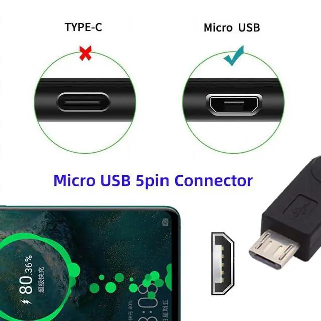 Alt view image 7 of 7 - 5Pin Micro USB 2.0 Type 5Pin Full Pin Connected Male to Female Cable for Tablet & Phone & OTG Extension (20cm)