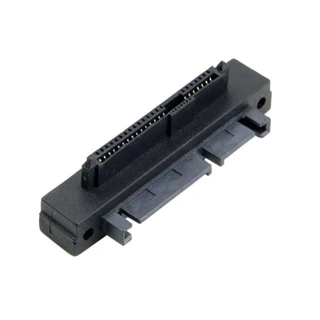 Alt view image 2 of 7 - Right Angled 90 Degree SFF-8482 SAS 22 Pin to 7 Pin + 15 Pin SATA Hard Disk Drive Raid Adapter