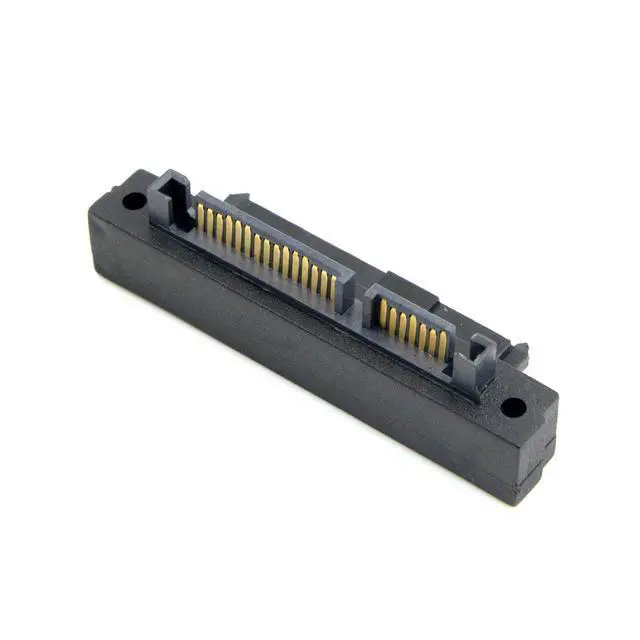 Alt view image 7 of 7 - Right Angled 90 Degree SFF-8482 SAS 22 Pin to 7 Pin + 15 Pin SATA Hard Disk Drive Raid Adapter