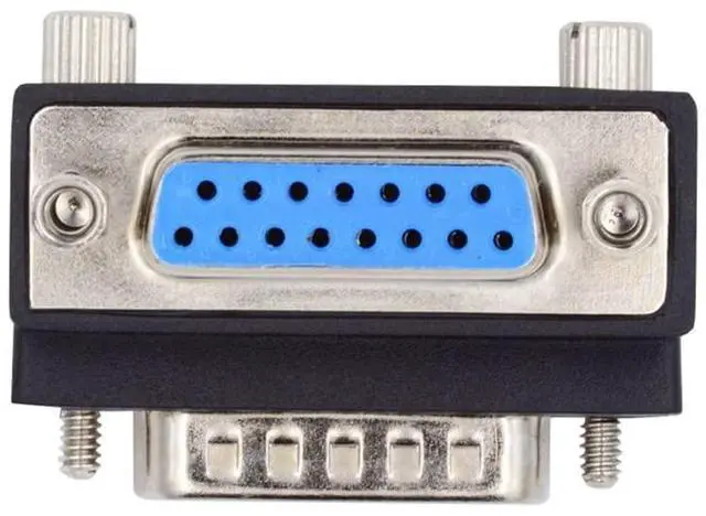 Main image of 90 Degree Up Angled DSUB D-subminiature 15pin Male to Female Extension Adapter DB Connector