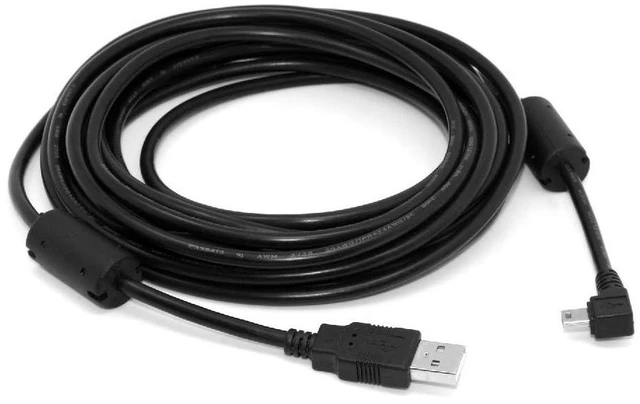 Main image of Mini USB B Type 5pin Male Right Angled 90 Degree to USB 2.0 Male Power Data Cable 5M