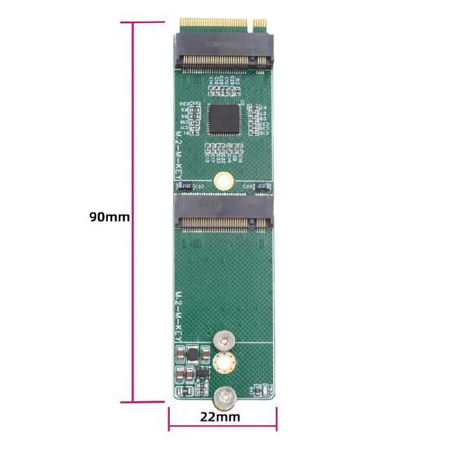 Alt view image 3 of 7 - M.2 NVME Expansion Card Adapter Daul Port,PCIE M-Key 1 to 2 M-Key NVME SSD Card Adapter for 2230/2280mm SSD