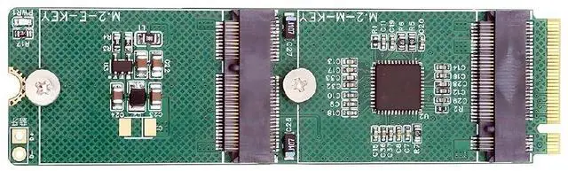 Main image of M.2 NVME Expansion Card Adapter Daul Port,NVME M-Key 1 to 2 M-Key SSD/E-Key Wireless Card Adapter for 2230mm