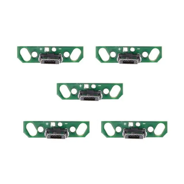 Alt view image 5 of 5 - 5-piece Set of DIY OEM USB2.0-Micro Male Vertical with PCB Board 2Pin Contact (Male Head Length 7mm) Assembly Solder Type