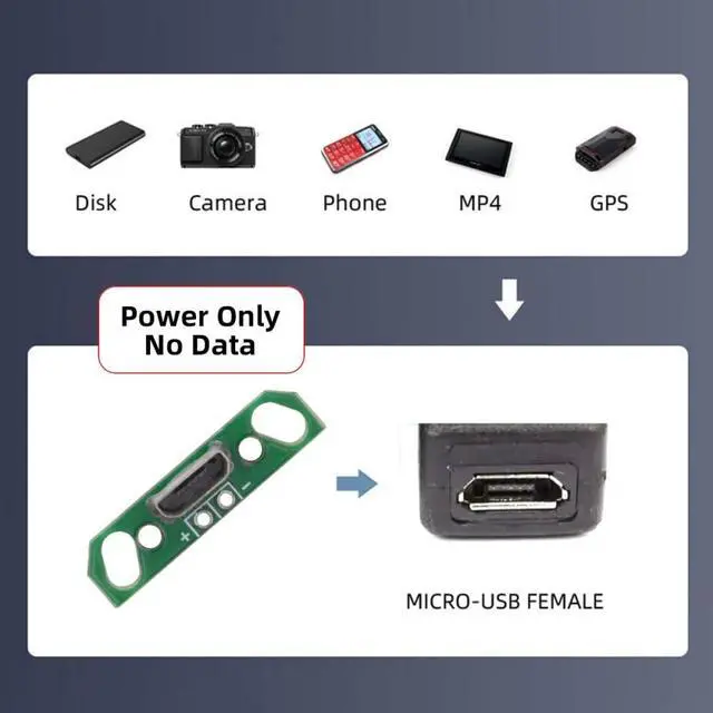 Alt view image 3 of 7 - 5-piece Set of DIY OEM USB2.0-Micro Female Vertical with PCB Board 2Pin Contact (Flat Mouth) Assembly Solder Type