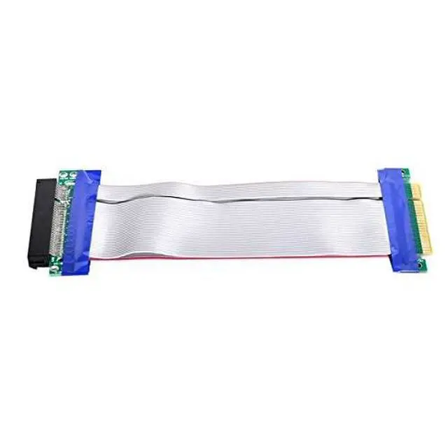 Alt view image 3 of 6 - PCI-E Express 8X to 8X Male to Female Slot Riser Extender Card Ribbon Flexible Cable 20cm