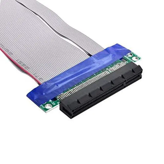 Alt view image 4 of 6 - PCI-E Express 8X to 8X Male to Female Slot Riser Extender Card Ribbon Flexible Cable 20cm