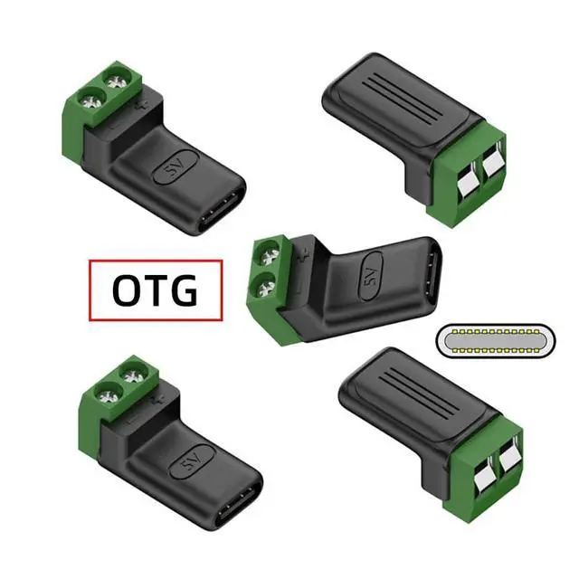 Alt view image 3 of 7 - 5pcs/Set DIY OEM Repair Solderless Connector Type-C Female Socket OTG Connector to 2Pin Terminal Output DIY OEM DC 5V Power