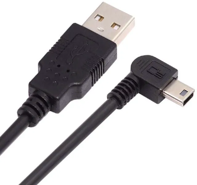 Main image of Mini USB B Type 5pin Male Right Angled 90 Degree to USB 2.0 Male Power Data Cable 50CM