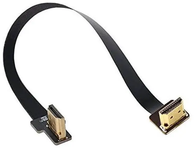 Main image of CYFPV Dual 90 Degree Right-Up Angled HDMI Type A Male to Male HDTV FPC Flat Cable for FPV HDTV Multicopter Aerial Photography 30cm