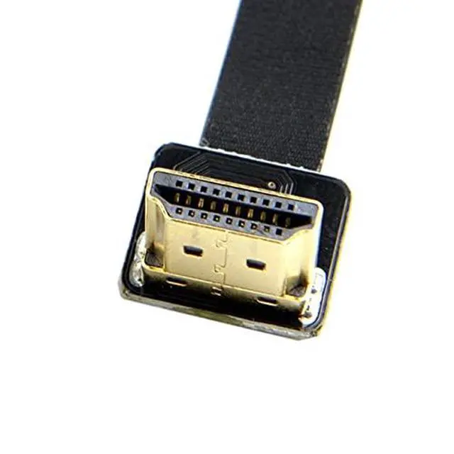 Alt view image 5 of 7 - CYFPV Dual 90 Degree Right-Up Angled HDMI Type A Male to Male HDTV FPC Flat Cable for FPV HDTV Multicopter Aerial Photography 30cm